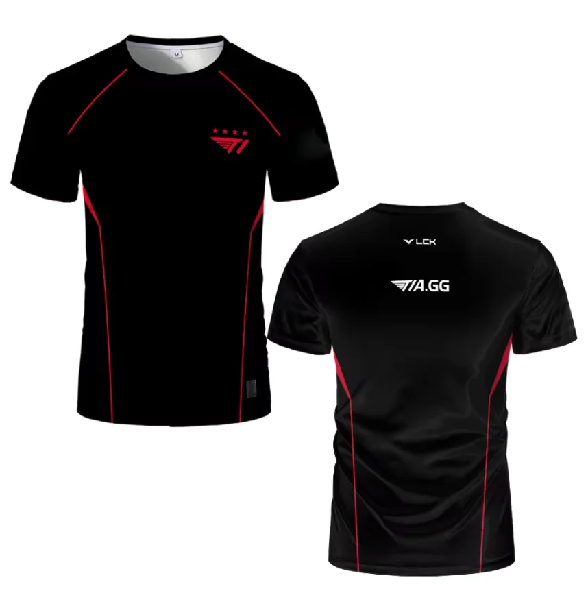 

2025 League Of Legends SKT T1 Uniform Jersey Esports T Shirt LOL MSI Faker Men T-shirt Sports Game 3D Kids Short Sleeve Tops Tee