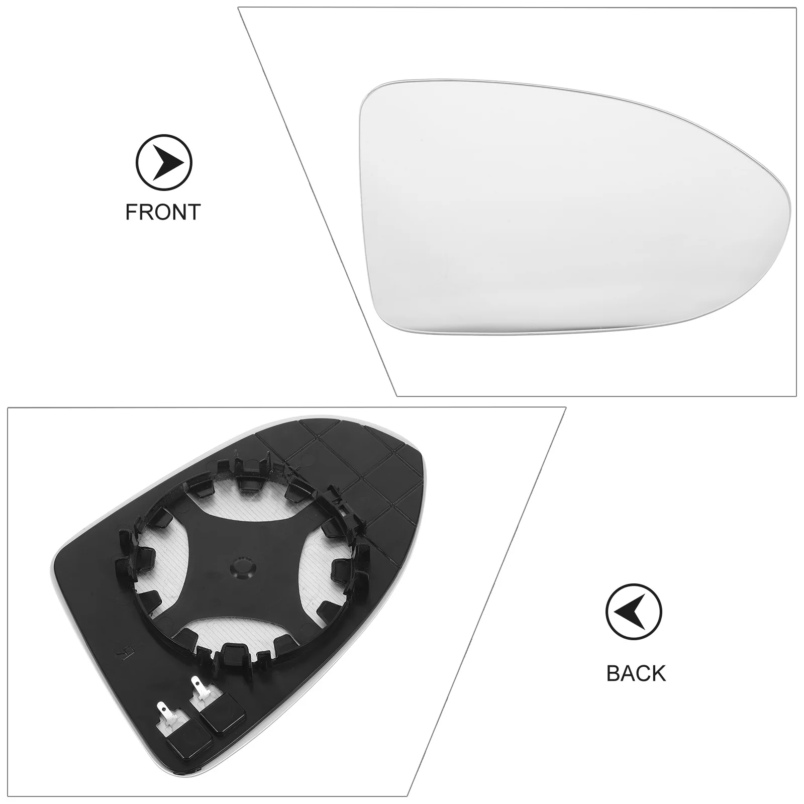 

Car Side Mirror Lens Replacement Clear Reflection Enhances Road Fitment Long Lasting Reverse Side Mirror