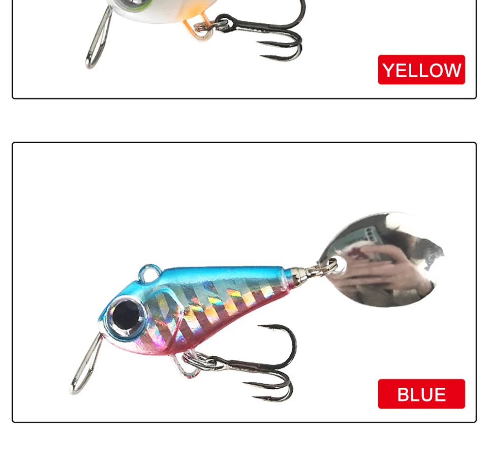 WALK FISH 15 g 3,3 cm VIB Angelköder Little Star Rotierende Pailletten Micro-Objekt Little Bean Cyclone Crankbait Fly Japan Fishing – Detail 15