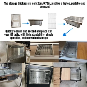 304 الفولاذ المقاوم للصدأ المحمولة شواء الشواء في الهواء الطلق موقد IGT منضدية موقد قابل للطي موقد خشبي للشواء موقد التخييم أعلى 8 مبيعات لشواية موقد الخشب - رقم 5