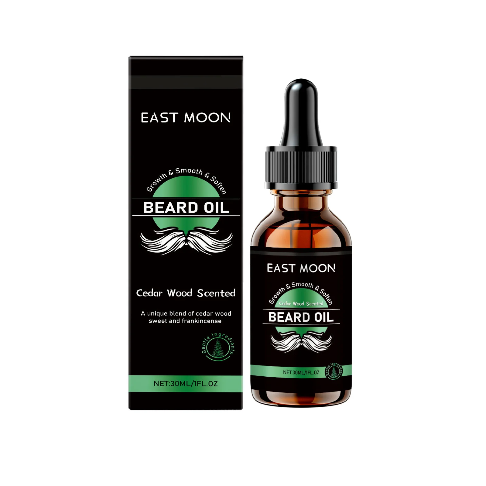 زيت الأرز للعناية باللحية العطري للرجال، رائحة طازجة وخفيفة، تنظيف، ترطيب، زيت اللحية المنعش