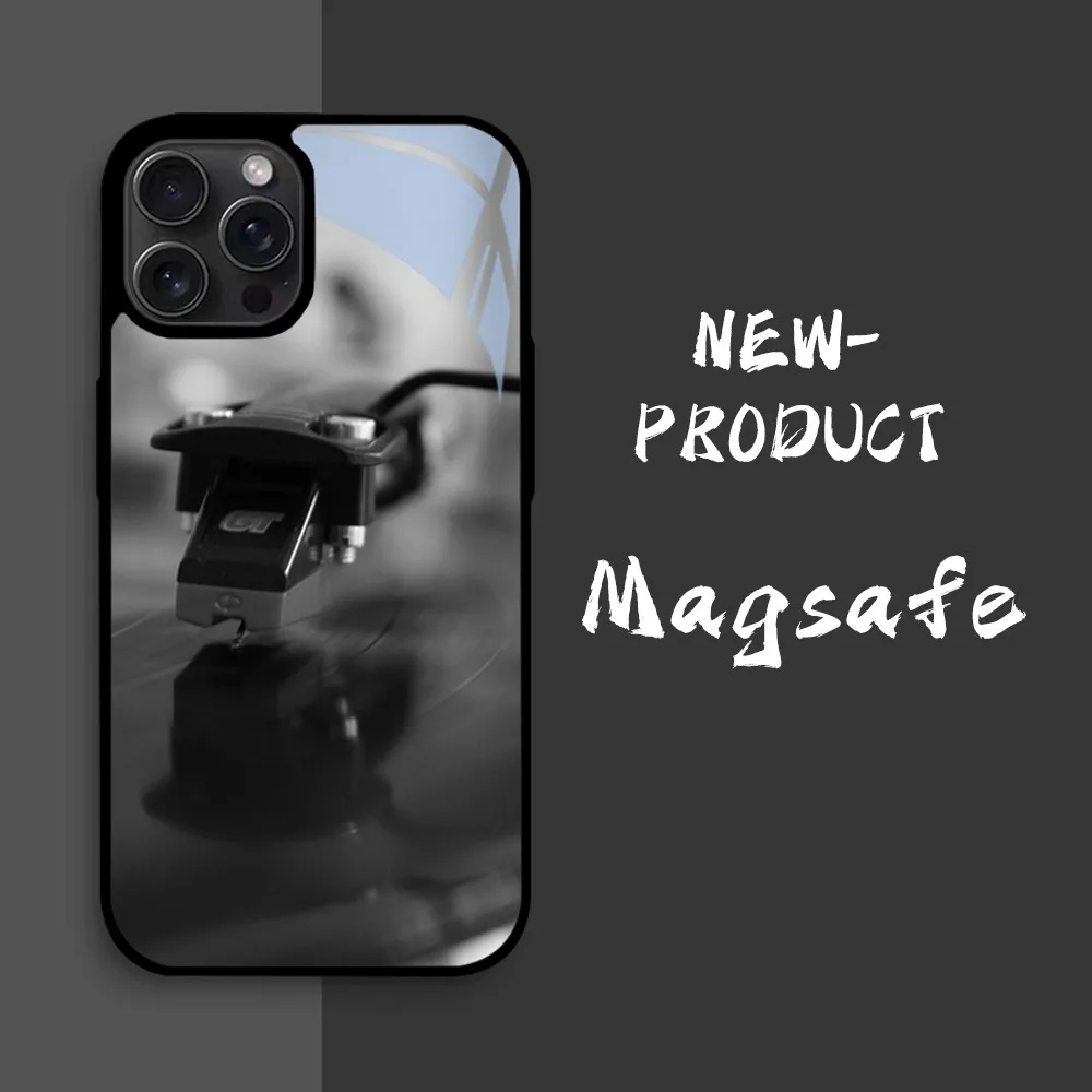 Vintage Classic Phonograph Disc Phone Case For iPhone16 15 14 13 12 11 Pro Xs Max Mini XR X 7 8 Plus luxury Mirror Hard Funda