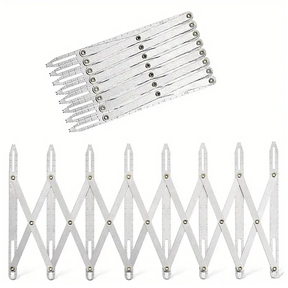 

Expanding Sewing Gauge Aluminum Buttonhole Spacer Expanding Crafting Sewing Gauge Ruler Multifunctional Measuring Marking Tool