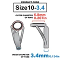 Size10 3.4mm 3Pcs
