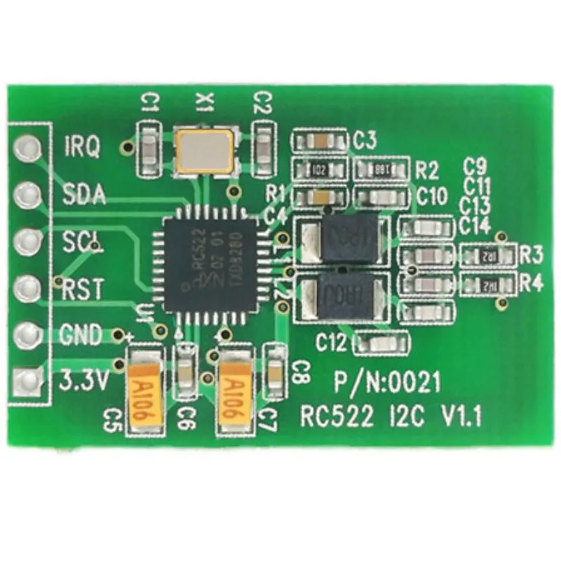 Read-write card module Small size RC522 I2C port reader | 13.56MHZ IC card RF module
