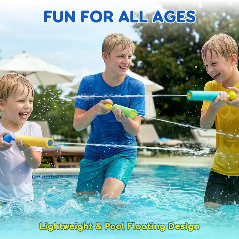 Foam Water Guns Squirter Durable High Pressure Water Blasters for Kids Boys Summer Pool Beach Outdoor Party