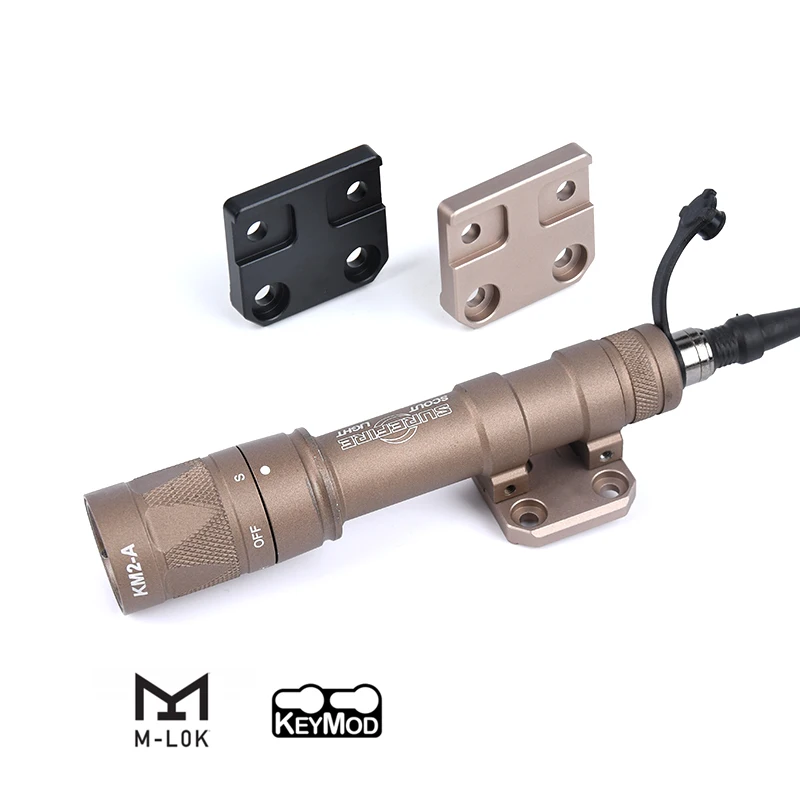 M300 M600用タクティカル懐中電灯マウント - CNCベースメタルオフセットスカウトクイックデタッチレールMlokレールトイガン用ハンティングアクセサリー