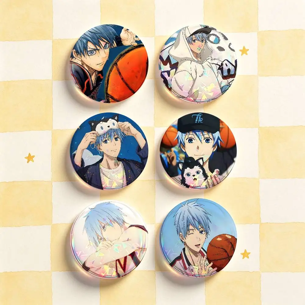 T-Tetsuya Kuroko K-Kuroko no Basuke Badges Round Nijigen Otaku Culture IP peripheral products 58mm 44mm 32mm 75mm 25mm Mini