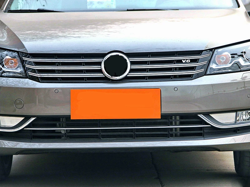 Front Bumper Grille Lower Racing Grill Cover Decorative Bright Strip For VW Volkswagen Passat B7 2011 2012 2013 2014 2015 view 5