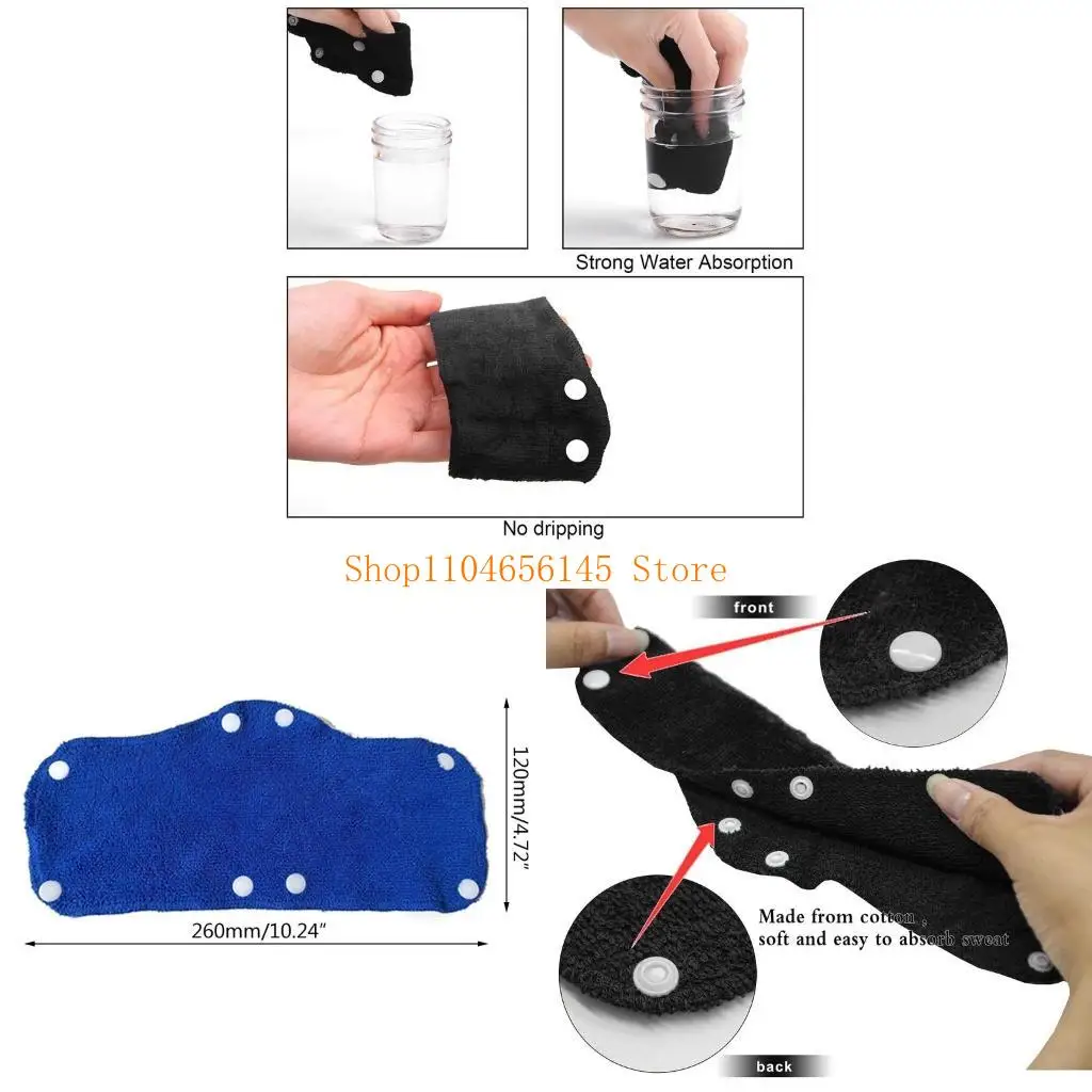 

5asd 5 PCS Cotton Washable Hard Hat Sweatband Reusable on Sweat Band Liner