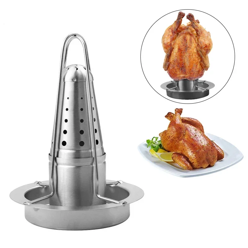 Roasting Grill Stand Chicken Roaster Rack Kitchen Carbon Steel Non-stick Grilled Chicken Plate BBQ Tools