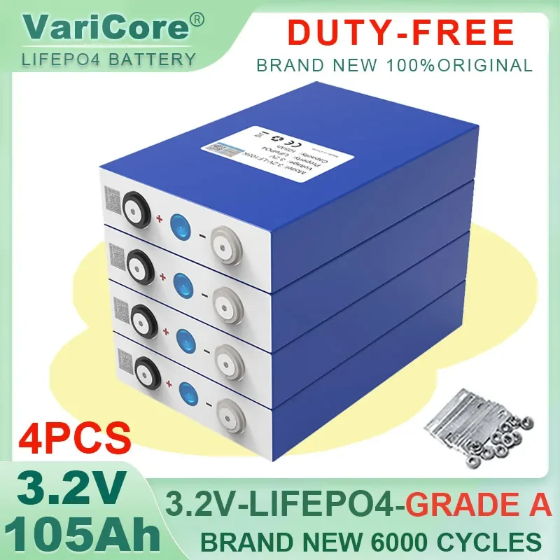 VariCore-4 batteries 3.2V, SpringAh veFePO4, qualité A, lithium fer phospha, pour voiture électrique, voyage, installation solaire, 24.com, sans taxes