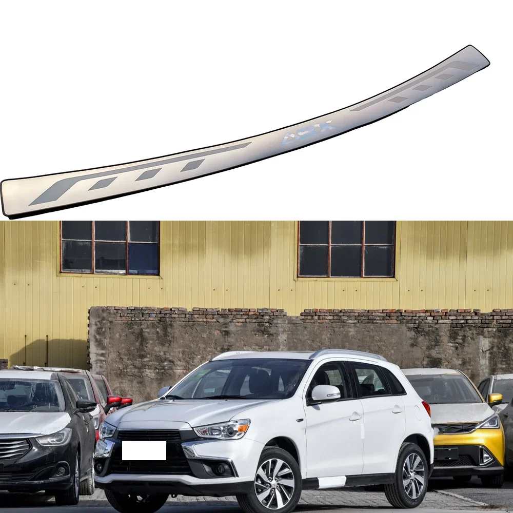 

For Mitsubishi ASX Trunk Trim Car Accessories 2013 Rear Bumper Protector Stainless Steel Door Sill Scuff Plate Sticker 2014-2019