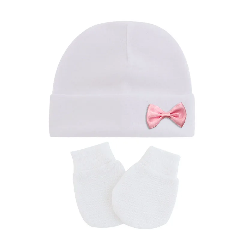 New Born Baby Hat Birth Hat Baby Beanie Toddler Hat Glove Set Newborn Accessories