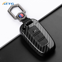 ABS Carbon Fiber Car Key Case Cover For Hyundai Solaris HB20 Veloster SR IX35 Accent Elantra i30 For KIA RIO Forte K2 K3 K5
