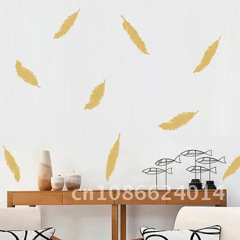 

Feather Wall Sticker Nordic Style For DIY Home Decoration Kids Room Art Romantic Home Decor Wallpaper Baby Room Decals