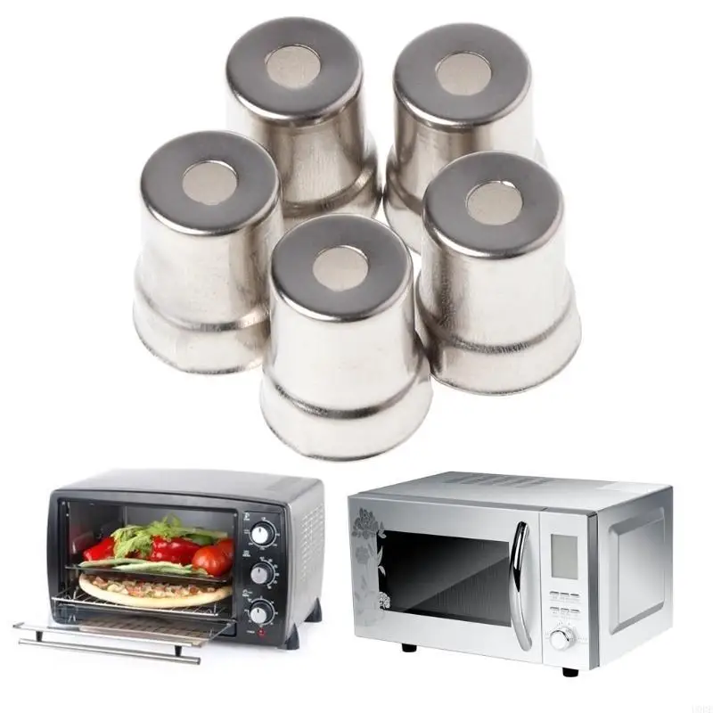 

5Pcs/Set Steel Microwave Oven Replacement Round Hole Magnetron Silver Tone