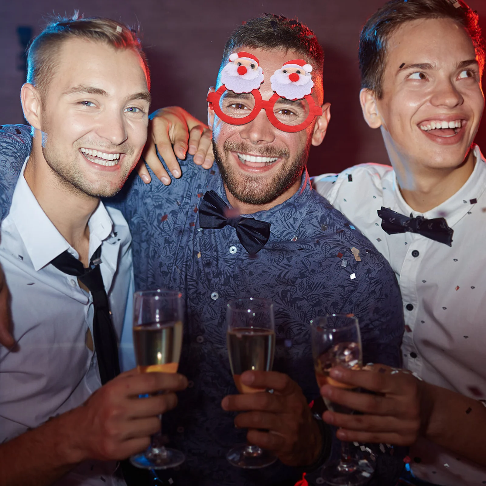 

5 Pcs Christmas Party Favors Glasses Frames Costume Accessories Tree Eyeglasses Photo