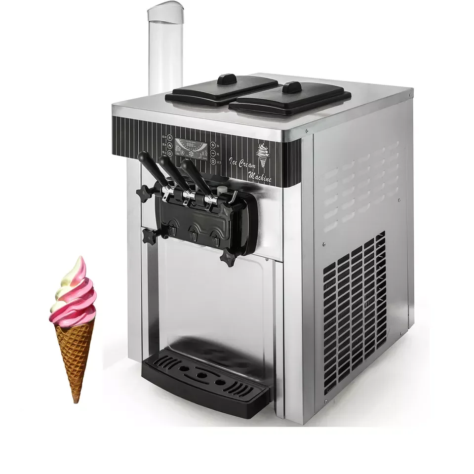 commercial 3 flavor ice cream machine soft serve ice cream machine