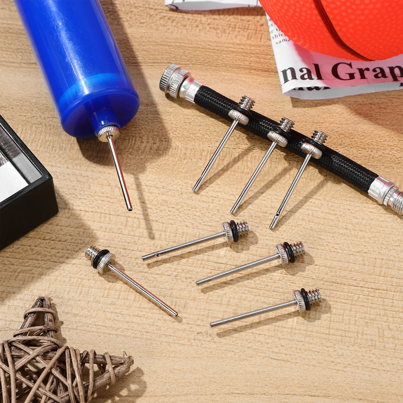 

Premium 20Pcs Inflation Needles for Basketball and Football Pumps Durable Air Valve Adaptors for Soccer Balls