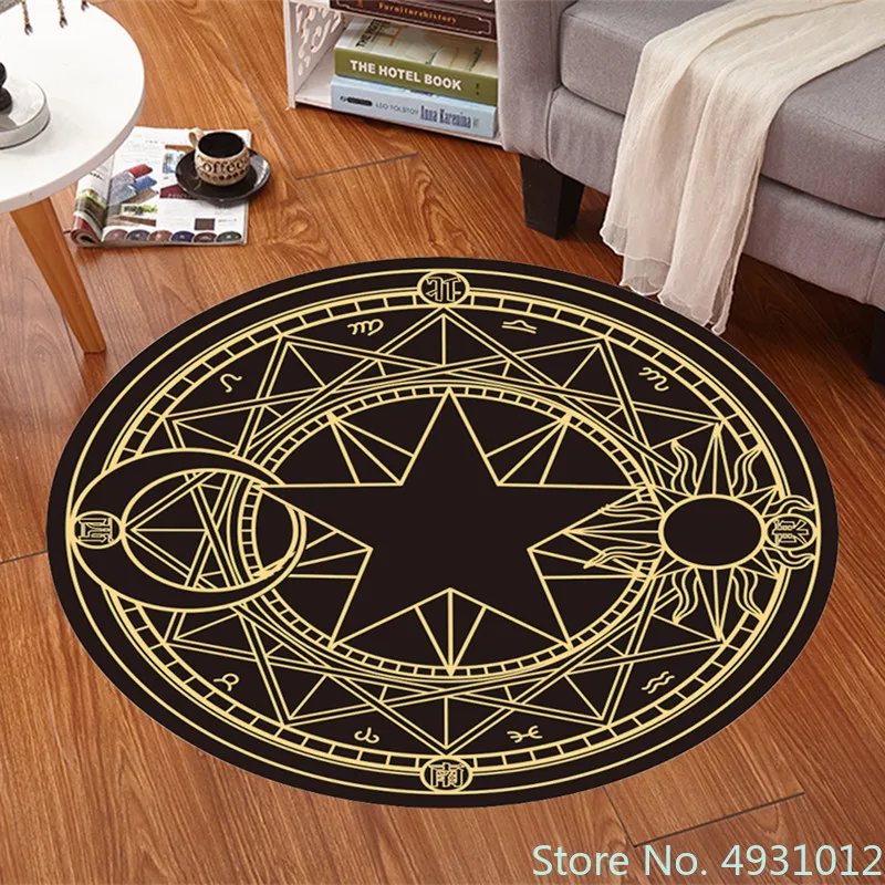 2023 Card Captor Sakura Carpet Cartoon Anime Rugs for Bedroom Magic Array Antislip Pink Princess Kids Girls Living Room Decor