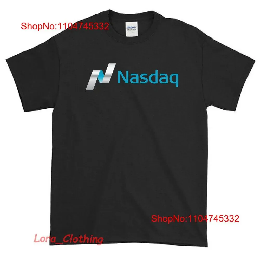 Новая футболка с логотипом Nasdaq, американская забавная футболка США, размер S XXL, винтажная стираная уличная одежда, дышащий мягкий топ для повседневной носки, слегка