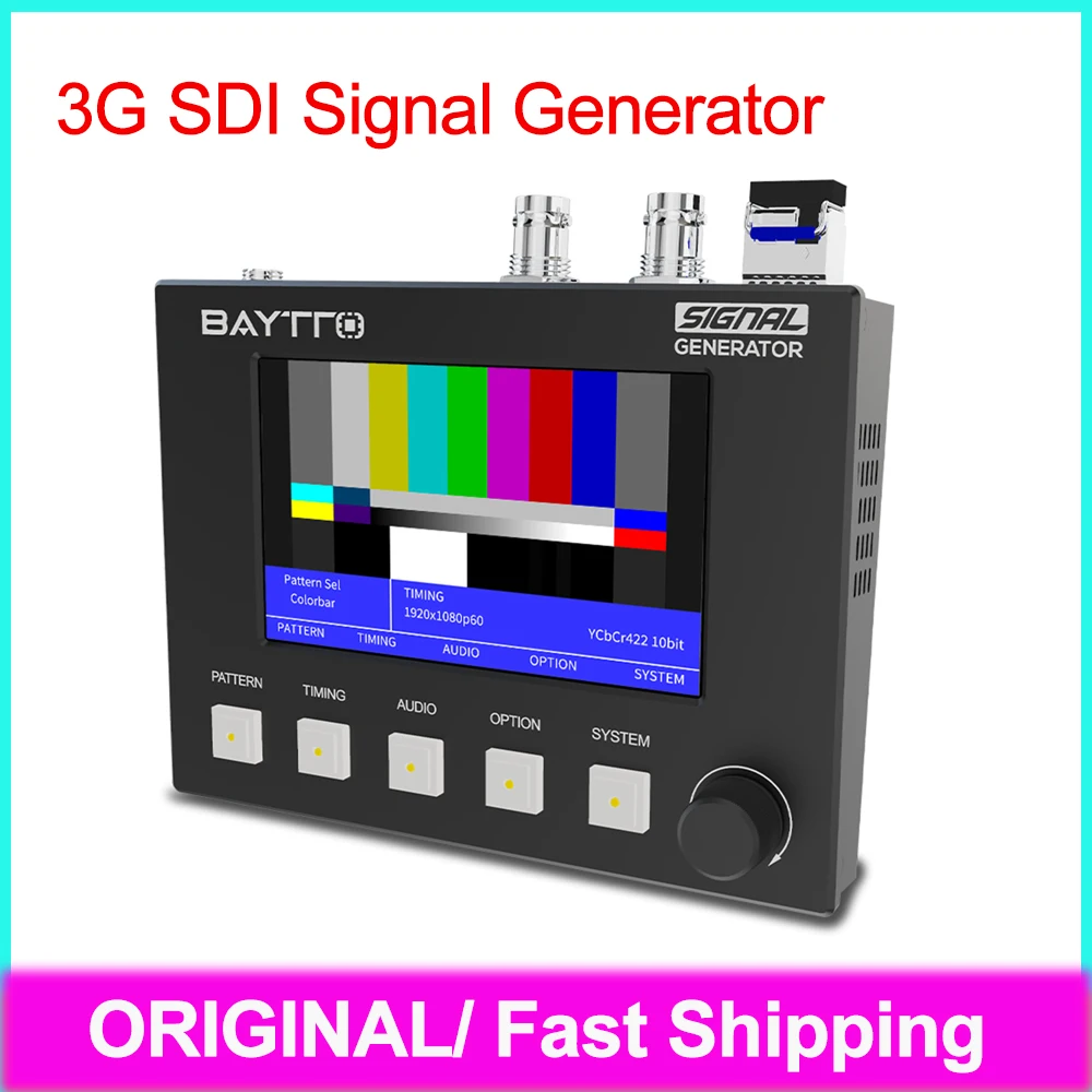 Gerador de sinal BAYTTO SG100 3G SDI 1920x1080P 60Hz 12V DC/5V Type-C SDI suporta 16 canais de gerador de sinal de áudio