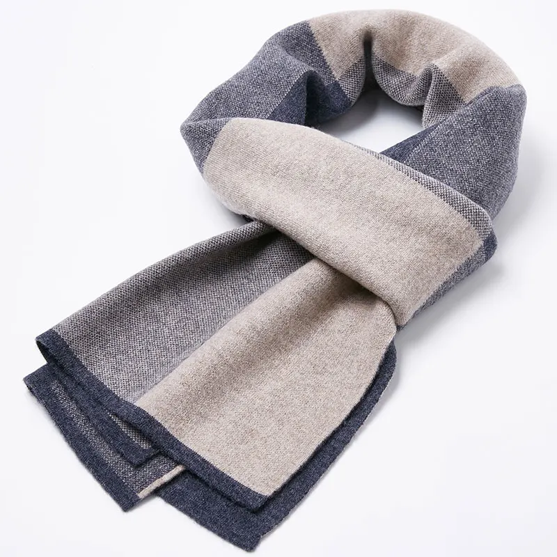 Classic Autumn Winter Warm Plaid Cashmere Scarf Scarves Men Women High Quality Real Wool Soft Striped Long Scarf