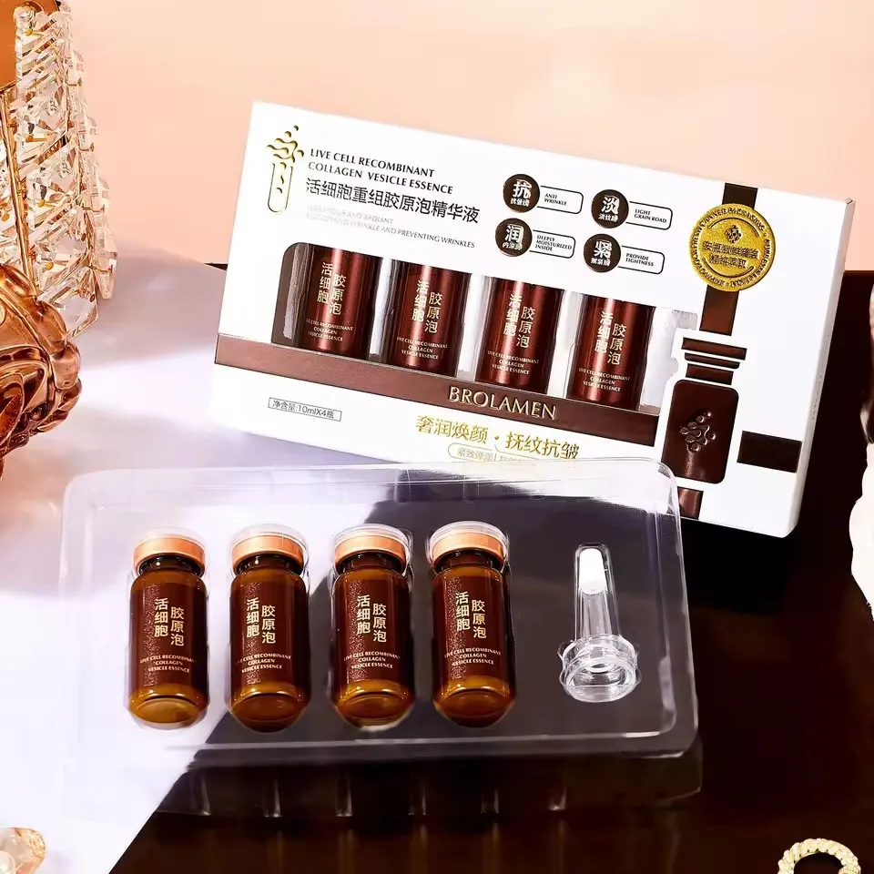 

LIVE CELL RECOMBINANT Коллагеновая эссенция для удаления морщин Сыворотка для лица Lift Firm Fade Fine Lines Антивозрастная эссенция Whiten Brighten