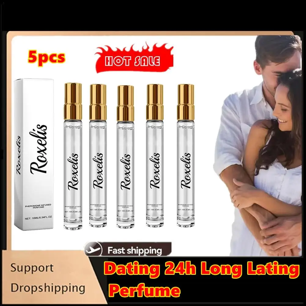 5pcs Feromoon Parfum Voor Vrouw Mannen Body Spray Flirt Trekken Meisje Geurende Water Voor Mannen Smeermiddelen Paar Geur vloeistof Nieuwe