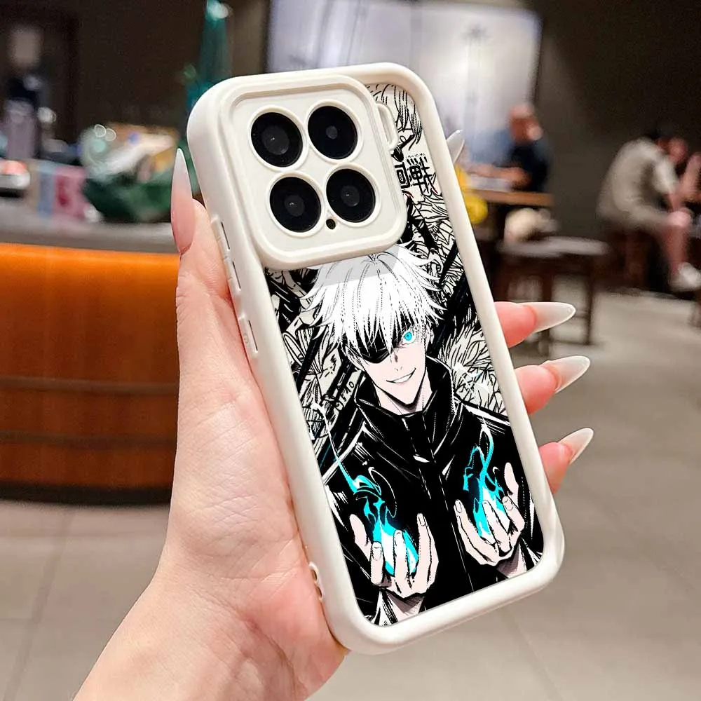 وسيم Jujutsu Kaisen لسامسونج غالاكسي S25 S24 S23 S22 S21 S20 FE ملاحظة 20 الترا زائد غطاء فوندا العين سلم جراب هاتف