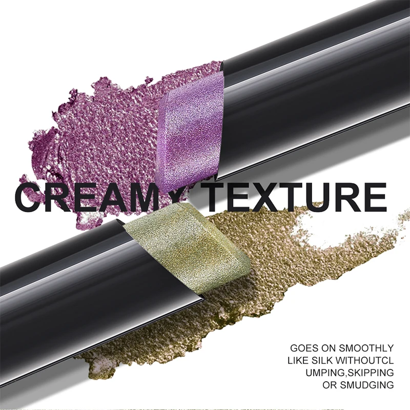 Kleurrijke, langdurige oogschaduwstick met metalen basis en roze vlekken. Essentieel voor een verbluffende ooglook.