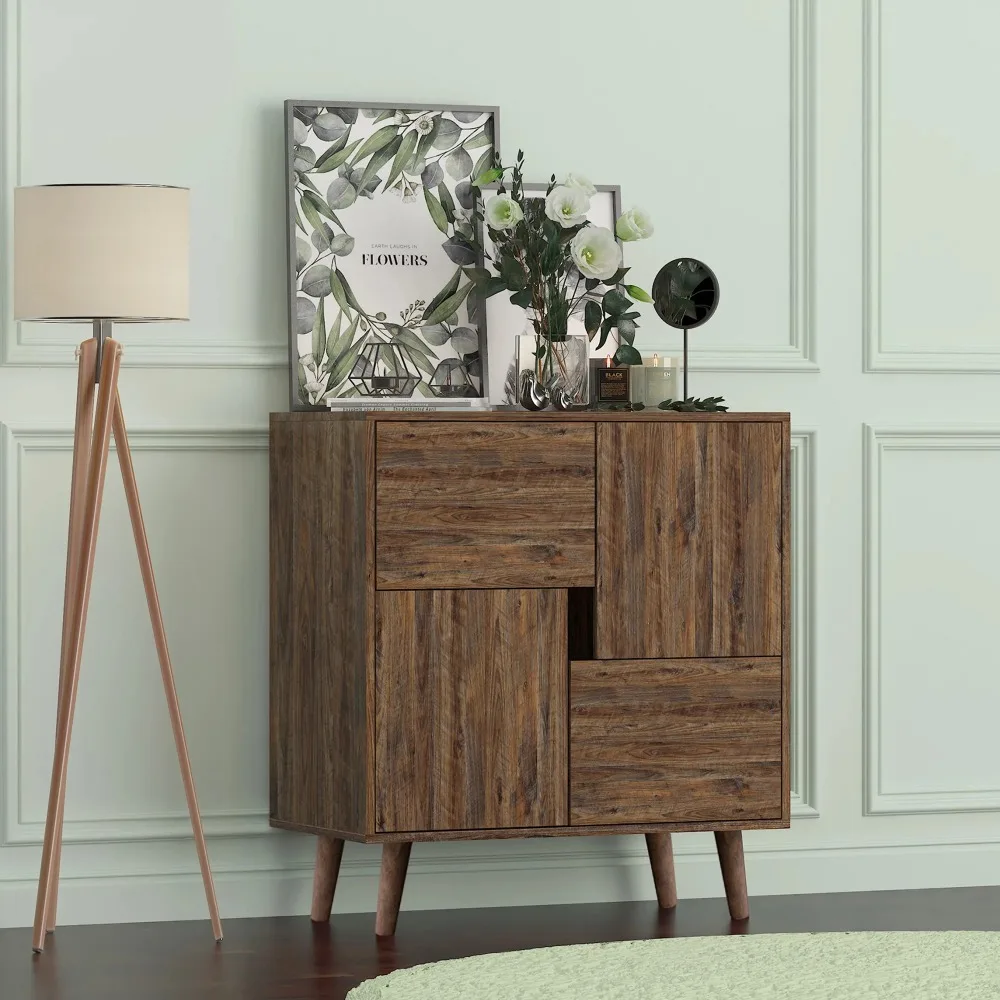 

Cabinet Storage Cabinet Sideboard With Doors for Bedroom Living Room Entryway - Espresso Free Shipping Chest of Drawers Cabinets