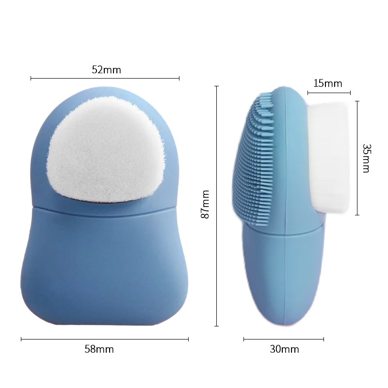 스킨 케어 양면 소프트 강모 실리콘 페이스 워시 브러시, 딥 클린, 메이크업 잔여물 제거, 뷰티 페이스 클리닝 도구