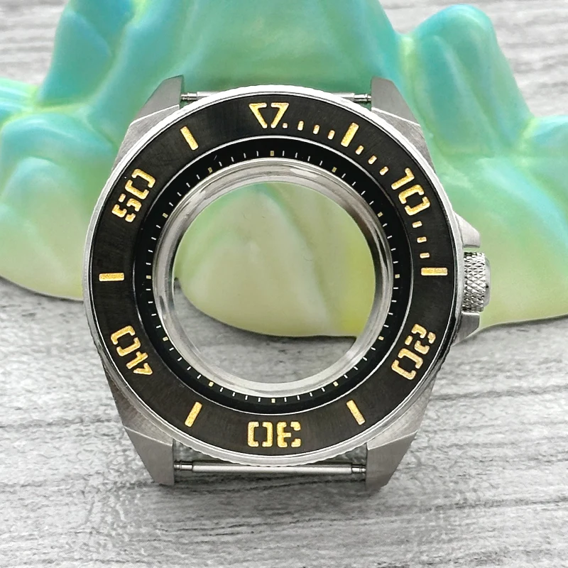 44mm Silbernes King Samurai Uhrengehäuse mit Transparentem Gehäuseboden Passend für NH34 7S 4R NH35 NH36 Uhrwerke 28,5mm Zifferblatt Uhrenmodifikationsteil – Detail 1