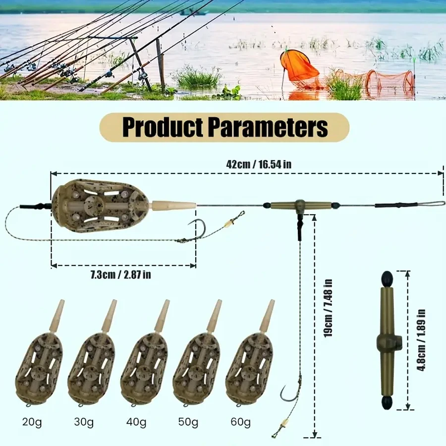 مجموعة أدوات الشعر المربوطة مسبقًا لصيد سمك الشبوط، زعيم Leadcore مع 3 قطع من أدوات الشعر وحوض الصيد 56 جرام/71 جرام/85 جرام/99 جرام/113 جرام/128 جرام