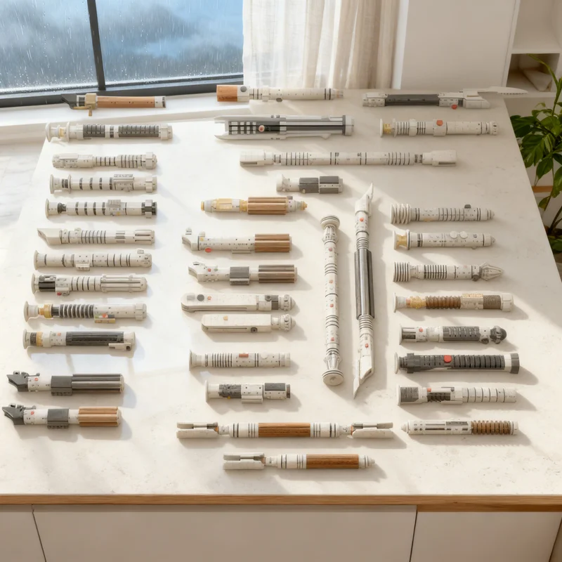 

8663pcs MOC Lightsaber Collection Star Battle Model Building Blocks Creative Display Gift Collectible Decor Kids Premium Adult