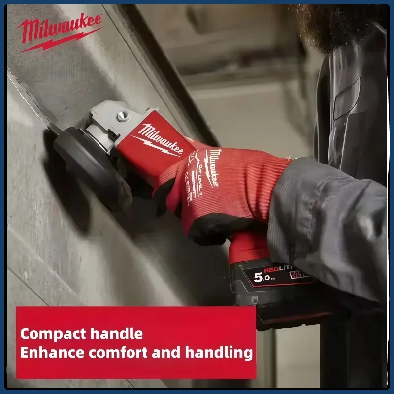 Milwaukee 125 mm Akku-Winkelschleifer, Polieren, Schneidemaschine, No-Lock-Paddelschalter, elektrische bürstenlose Elektrowerkzeuge