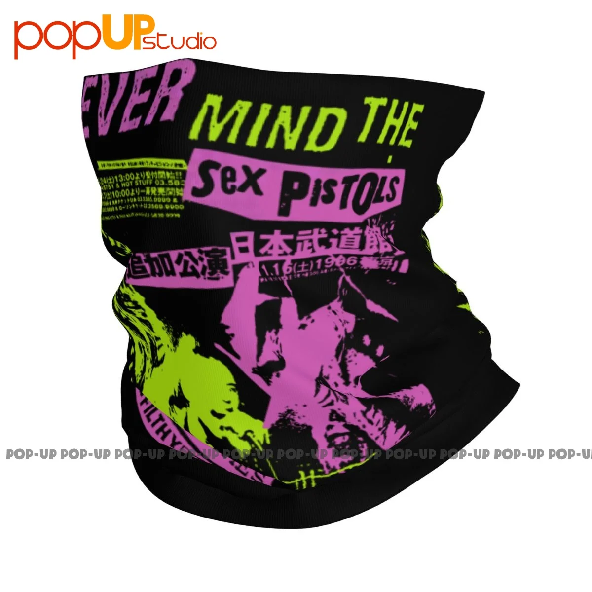 Sex Pistols Japanese Poster Neck Gaiter Bandana Scarf Face Mask