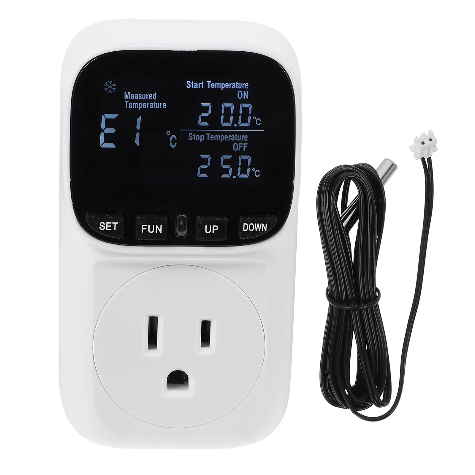 

Цифровой термостат SocketintИнтеллектуальный регулятор температуры Дисплей с подсветкой Функция обратного отсчета Энергосберегающий регулируемый пластик