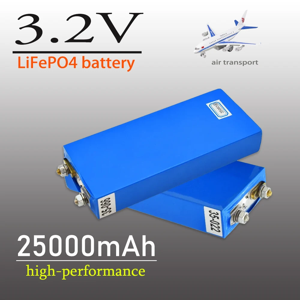 

3.2V 25Ah LiFePO4 battery cell 25000mAh Lithium iron phosphate deep cycles for Diy 12V 24V 36V 48V solar energy UPS power