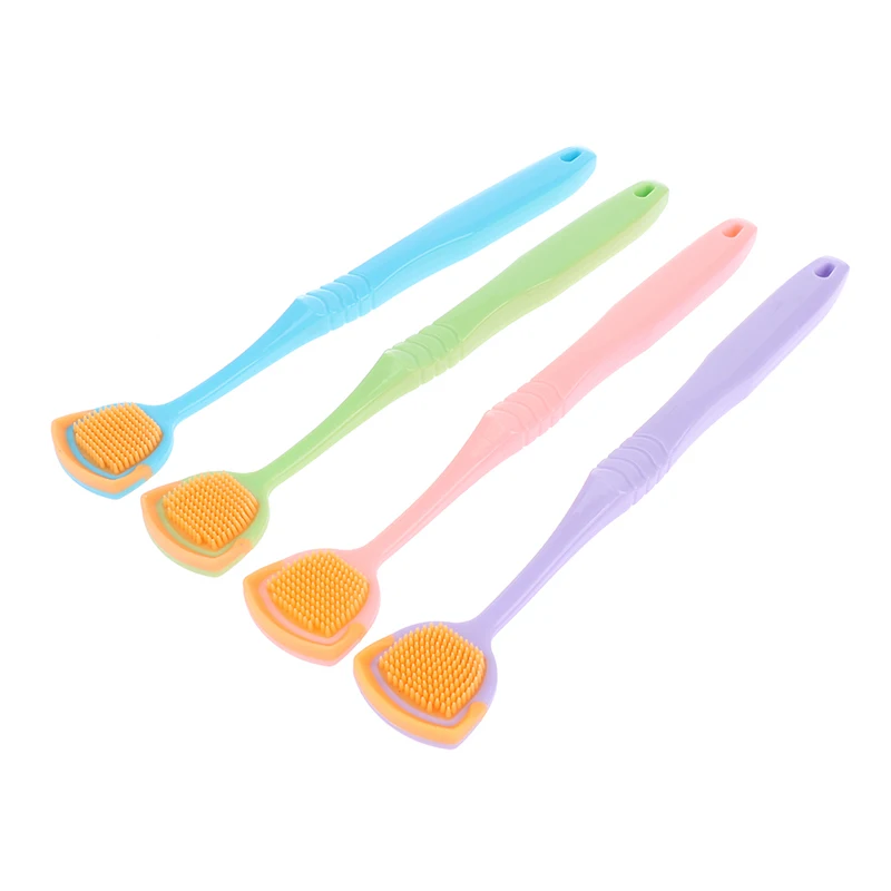 Cepillos de limpieza bucal de piezas, cepillo de lengua, raspador de lengua, higiene dental, Color aleatorio, 1 unidad