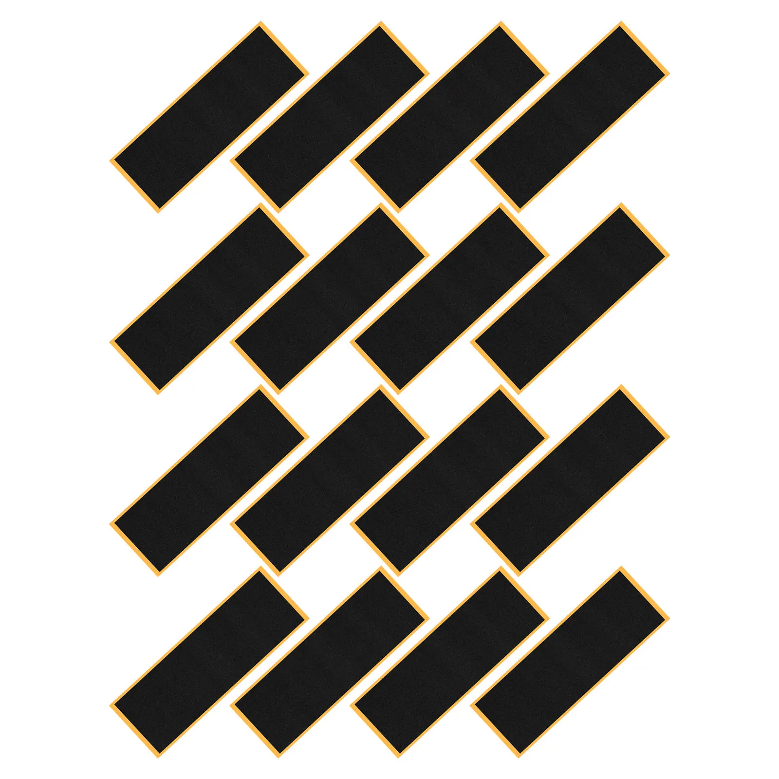 16Pcs Finger Skateboard Foam Grip Tape Matte Non Slip Self Adhesive Mini Deck Tape Pads Black Foam Grip 38Mm X 110Mm Soft