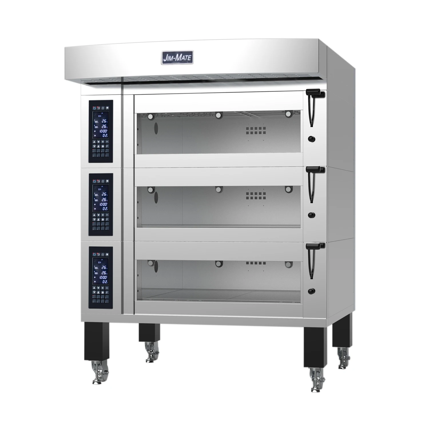 European 3 Deck 6 Tray Style Intelligent Electric Oven With Bottom Box Shelf