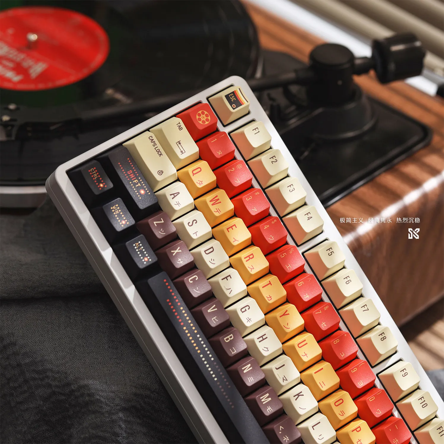 MAIMOOO Memory Film Keycaps Cherry American Retro For Customized AULA Keyboard Keycap Industrial Style PBT Material