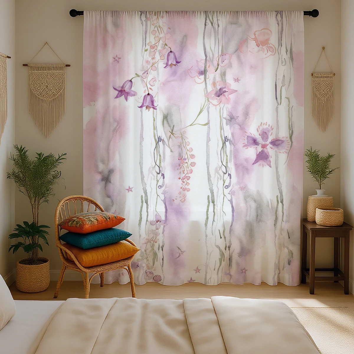 Watercolor Purple Floral Print - огляд і ціна Home Decor Youtube