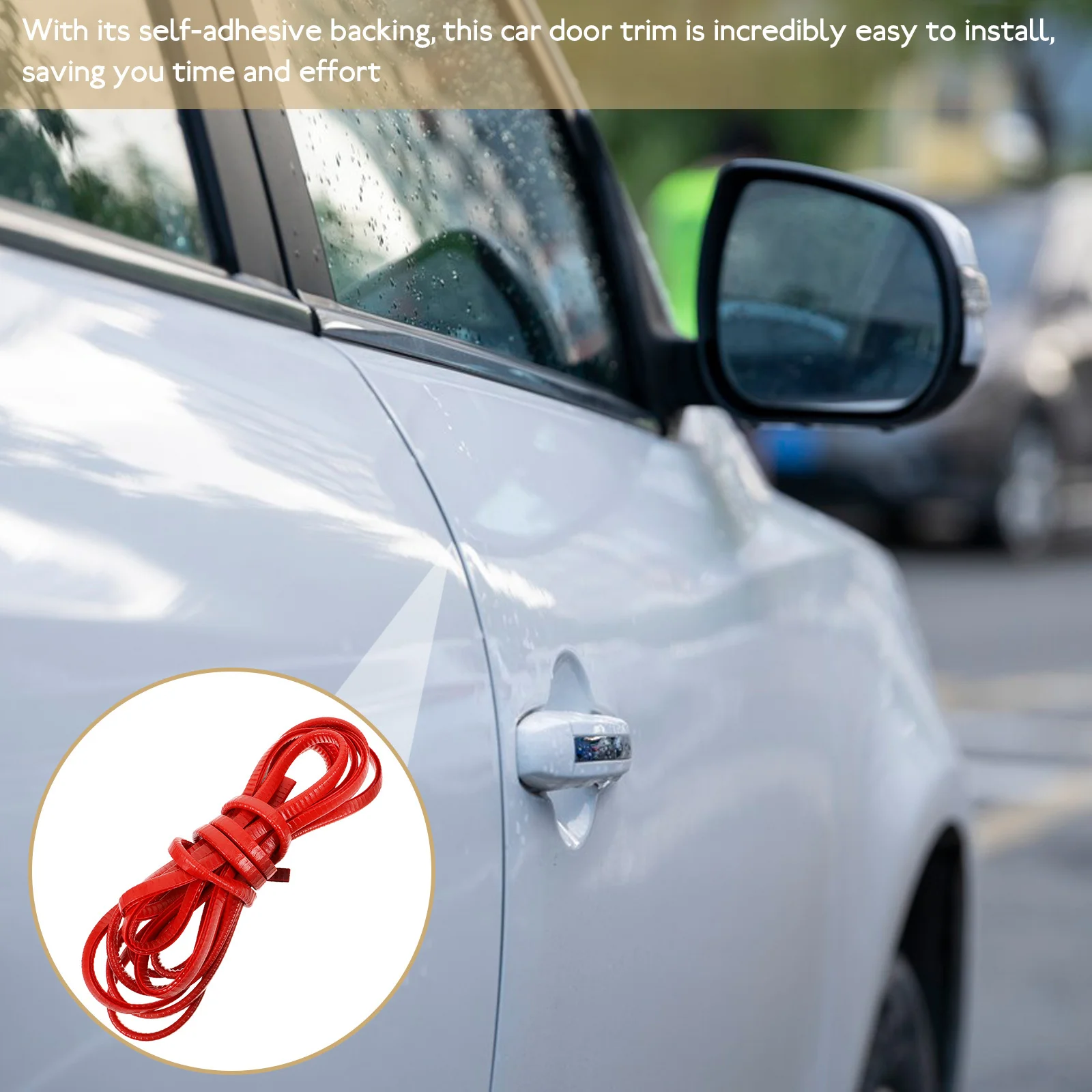 

5m Car Door Edge Guard Protective Strip Rubber Steel Material Scratch Prevention Easy Install Car Door Edges Guards