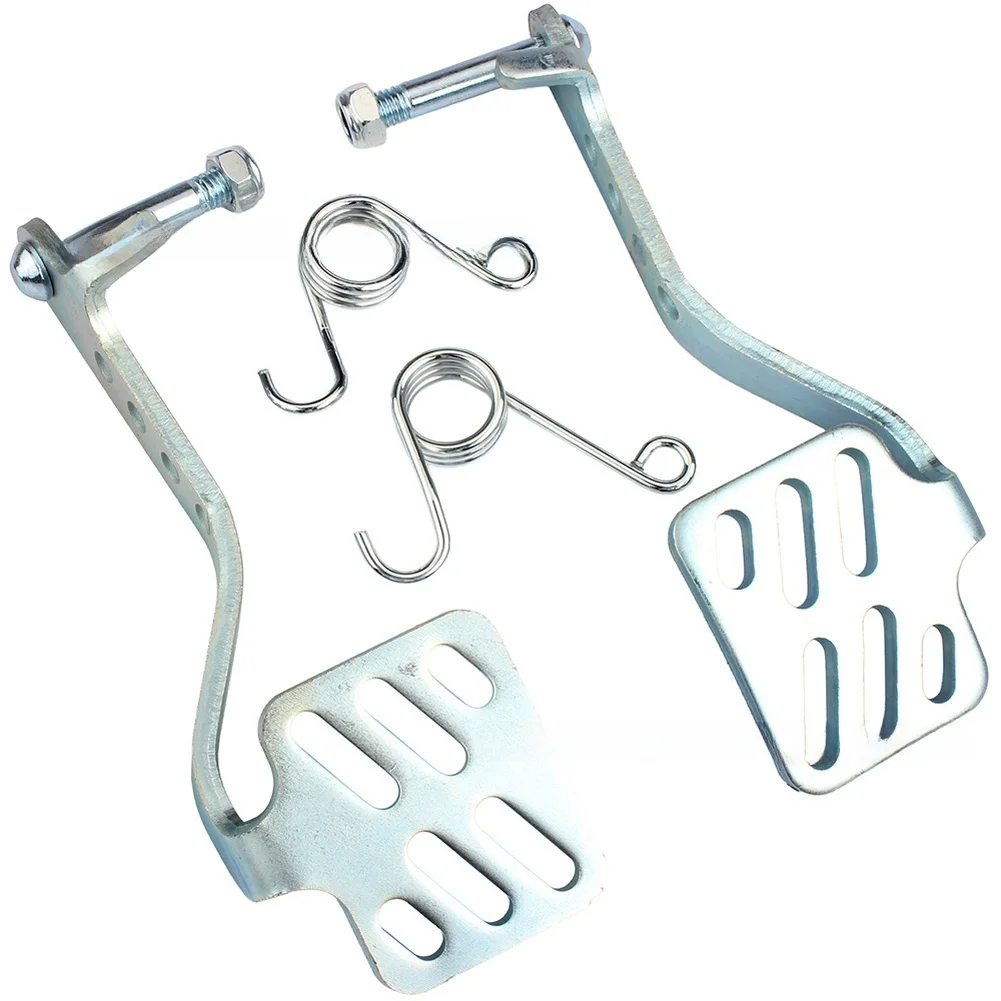 Zinc Coated Throttle Brake Pedal Assembly for 196cc 212cc 6.5hp for Go Karts Includes 2 Return Springs 2 Lock Nuts 143mm Length
