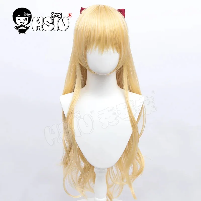 Sailor Venus cosplay wig HSIU Brand Golden Long hair halloween Prom party wig+Free hair accessories+Free wig cap