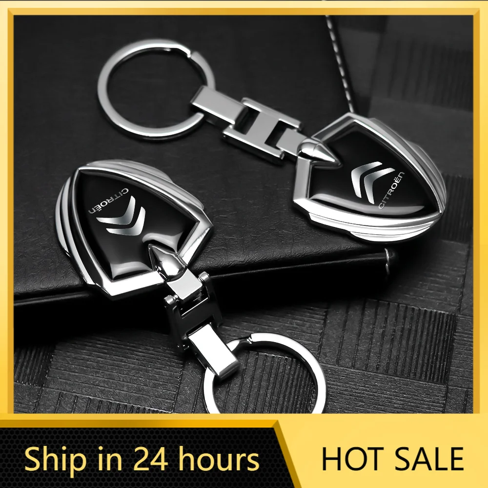 Car Sticker Car Styling Logo Metal Badge Keychain Key Decoration Accessories For Citroen C4 C3 C5 C1 C2 Berlingo Celysee Cactus